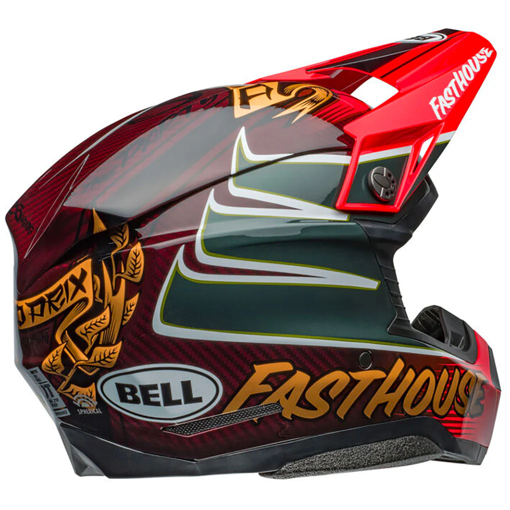 Bell - Moto-10 Spherical Fasthouse DITD Red/Gold Helmet - Image 5