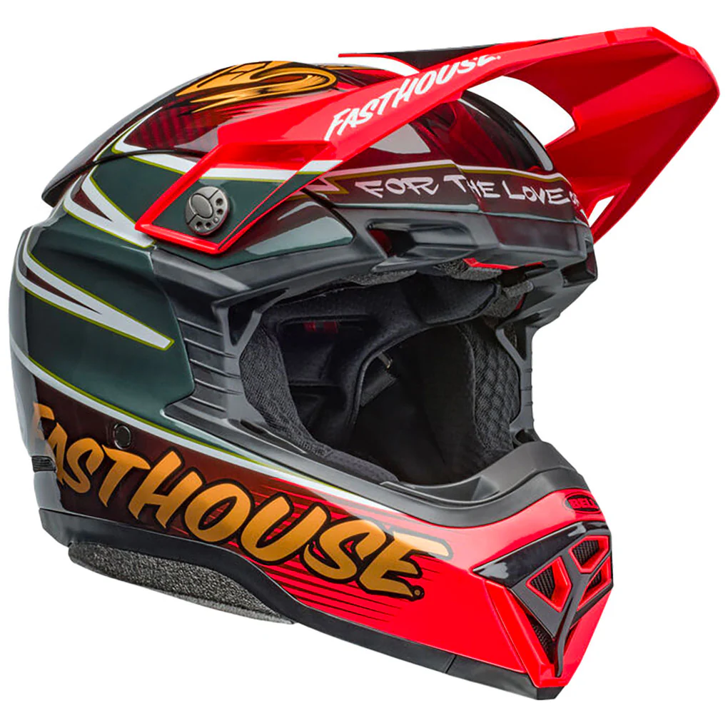 Bell - Moto-10 Spherical Fasthouse DITD Red/Gold Helmet - Image 7