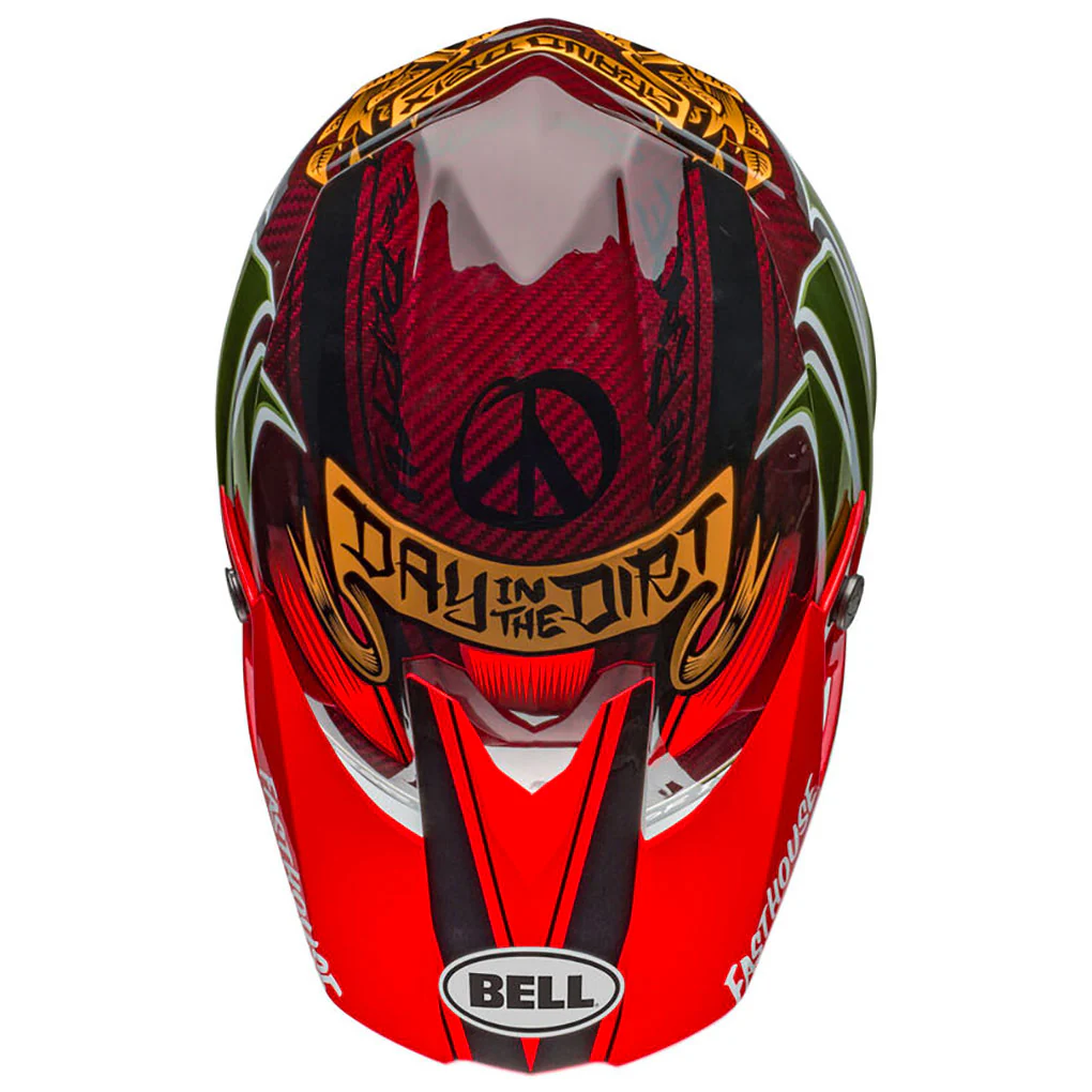 Bell - Moto-10 Spherical Fasthouse DITD Red/Gold Helmet - Image 9