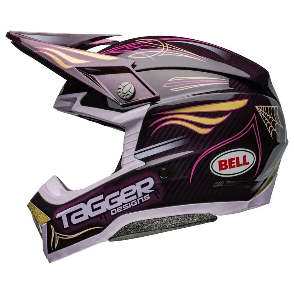 Bell - Moto-10 Spherical Tagger Haze Purple/Gold Helmet - Image 2