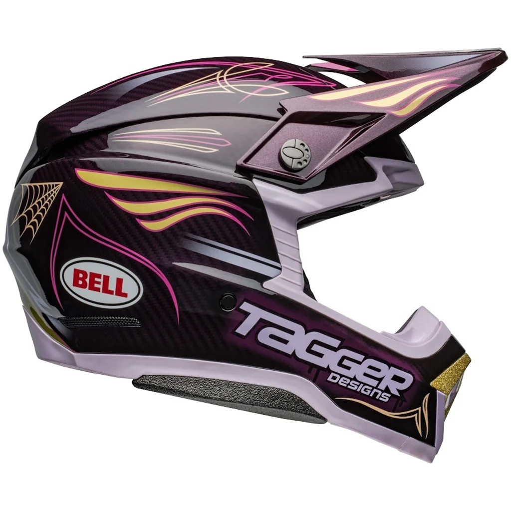 Bell - Moto-10 Spherical Tagger Haze Purple/Gold Helmet - Image 6