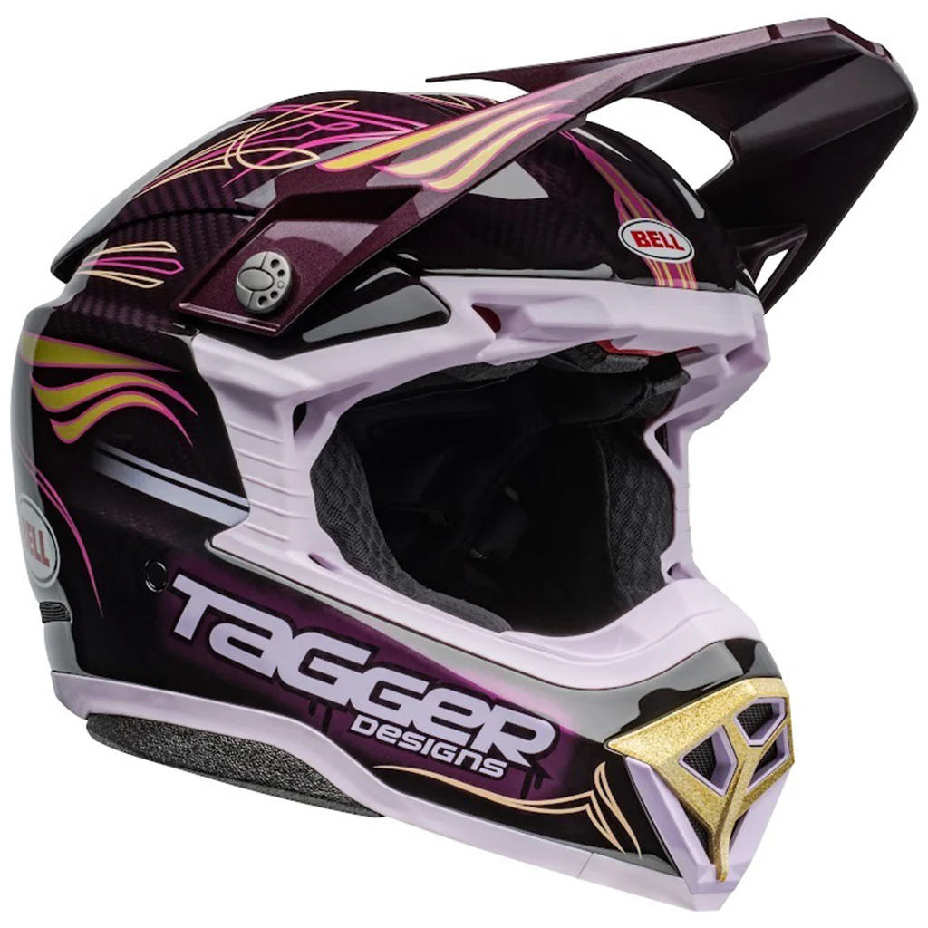 Bell - Moto-10 Spherical Tagger Haze Purple/Gold Helmet - Image 7