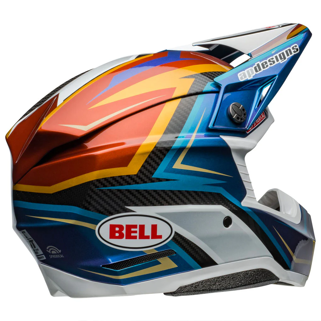 Bell - Moto-10 Spherical Tomac White/Gold Helmet - Image 5