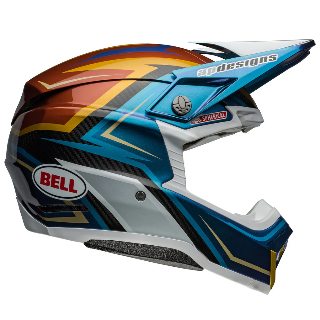 Bell - Moto-10 Spherical Tomac White/Gold Helmet - Image 6