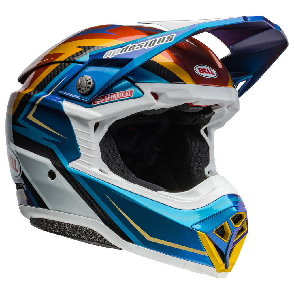 Bell - Moto-10 Spherical Tomac White/Gold Helmet - Image 7