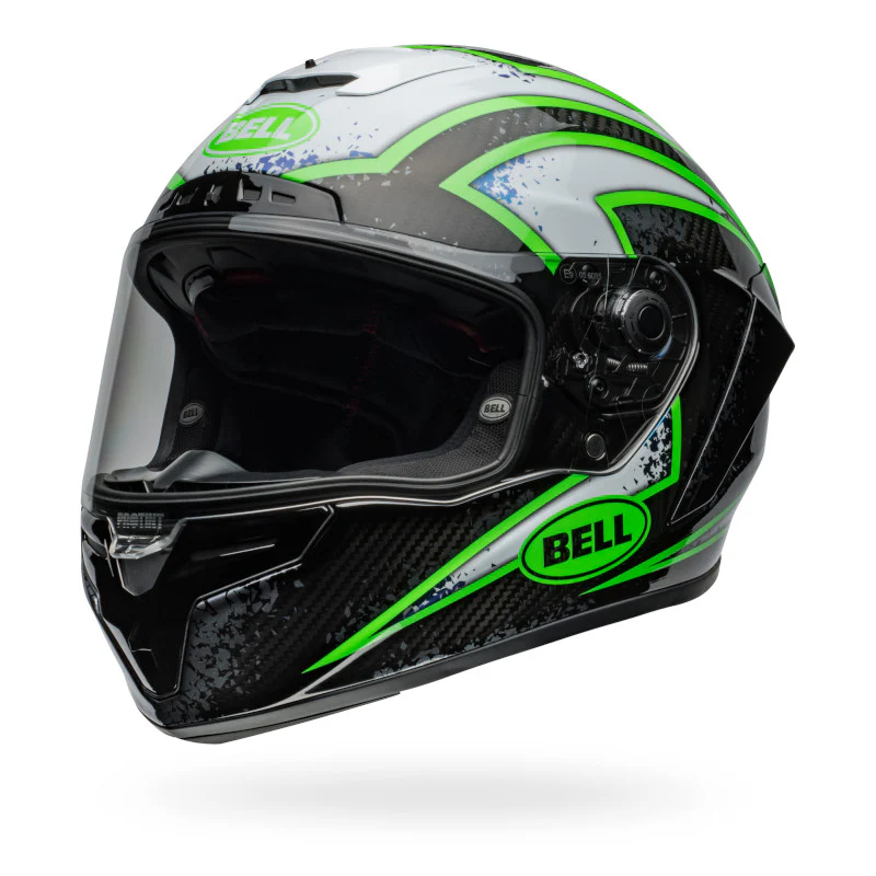 Bell - Race Star DLX Xenon Black/Green/White Helmet - Image 3
