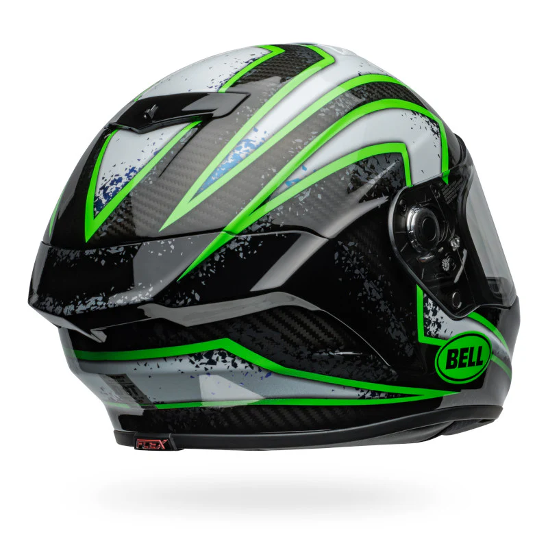 Bell - Race Star DLX Xenon Black/Green/White Helmet - Image 7