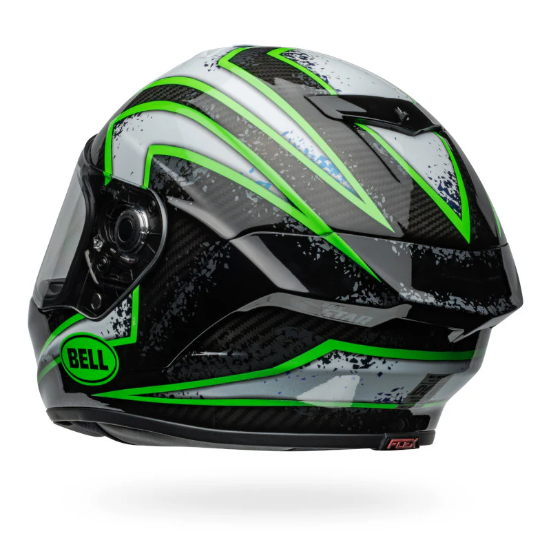 Bell - Race Star DLX Xenon Black/Green/White Helmet - Image 8