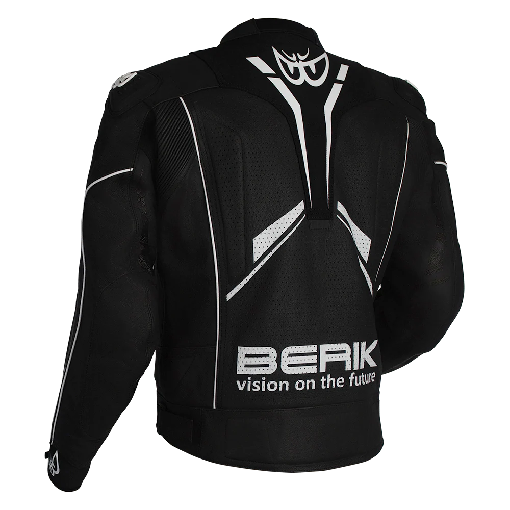 Berik - Monza Black/White Leather Jacket - Image 2