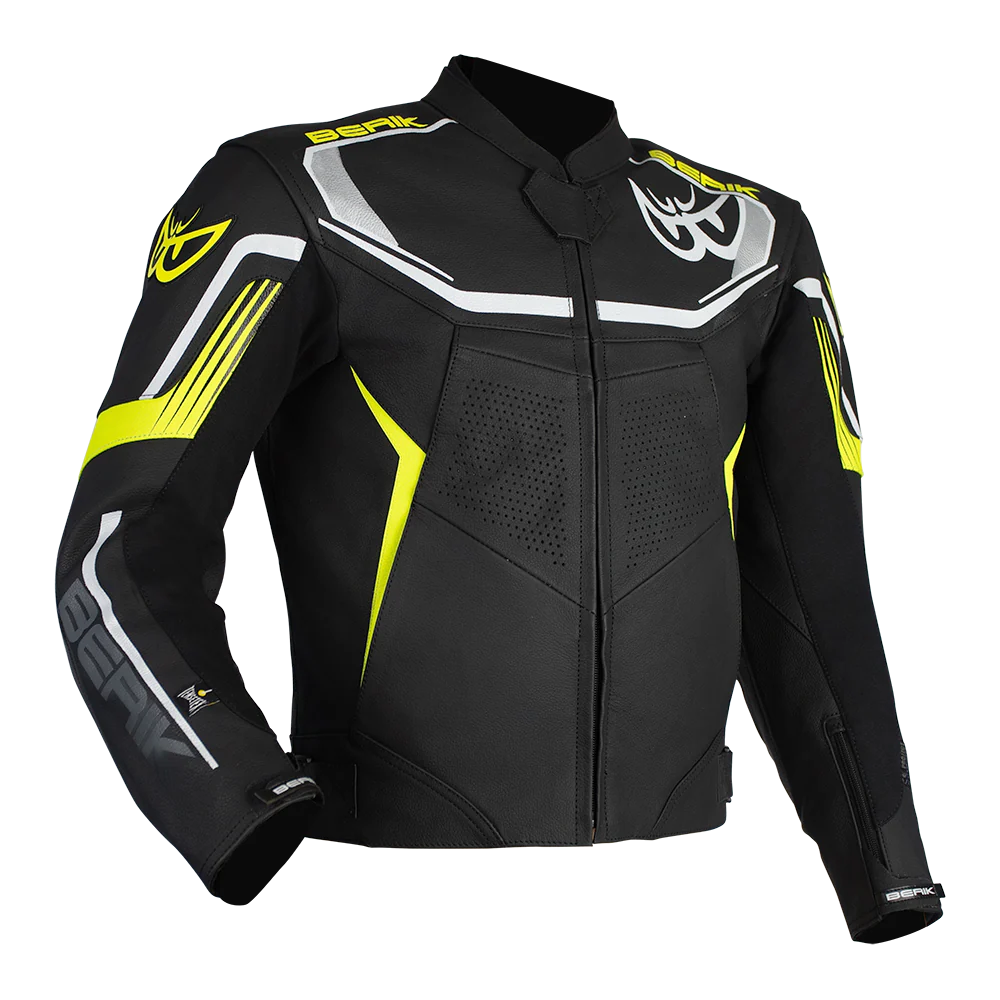 Berik - Strada Black/Yellow Leather Jacket