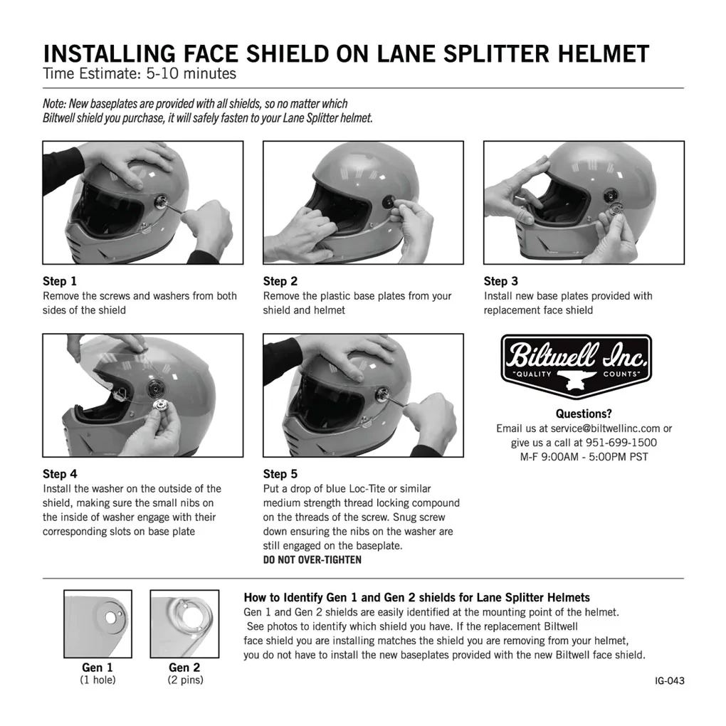 Biltwell - Lane Splitter Flat Black Helmet - Image 8