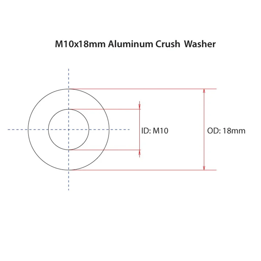 Bolt - M10 X 18 Alloy Crush Washer - Image 2