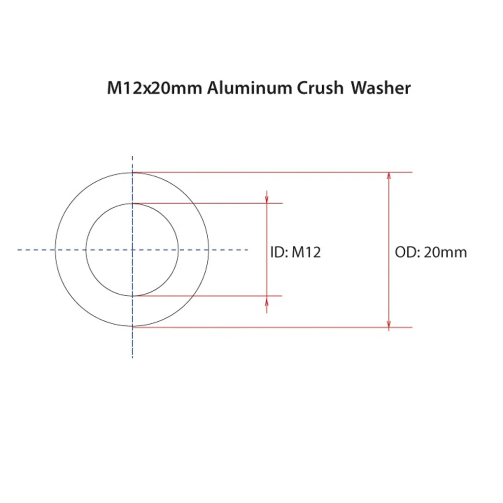 Bolt - M12 X 20 Alloy Crush Washer - Image 2