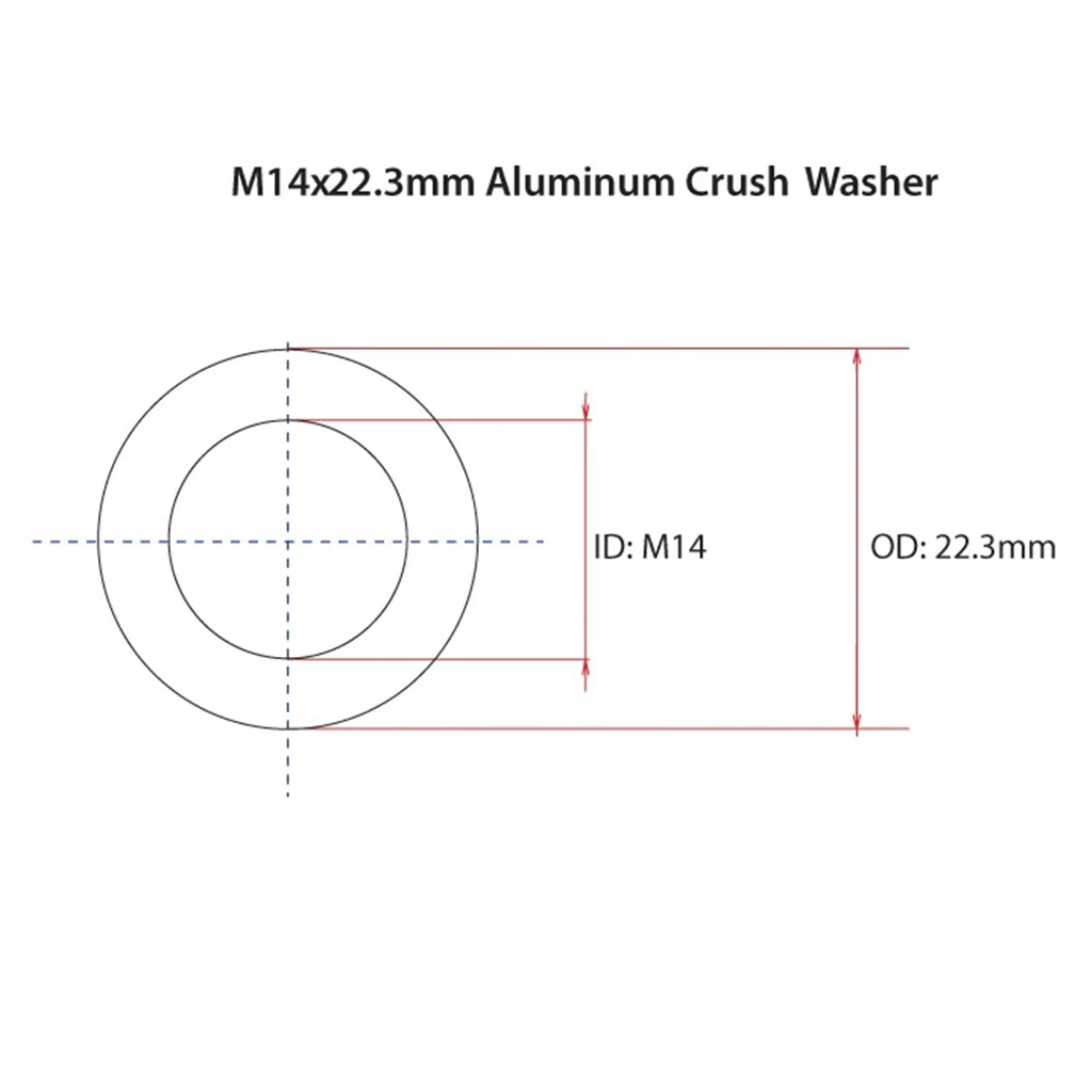 Bolt - M14 X 22 Alloy Crush Washer - Image 2