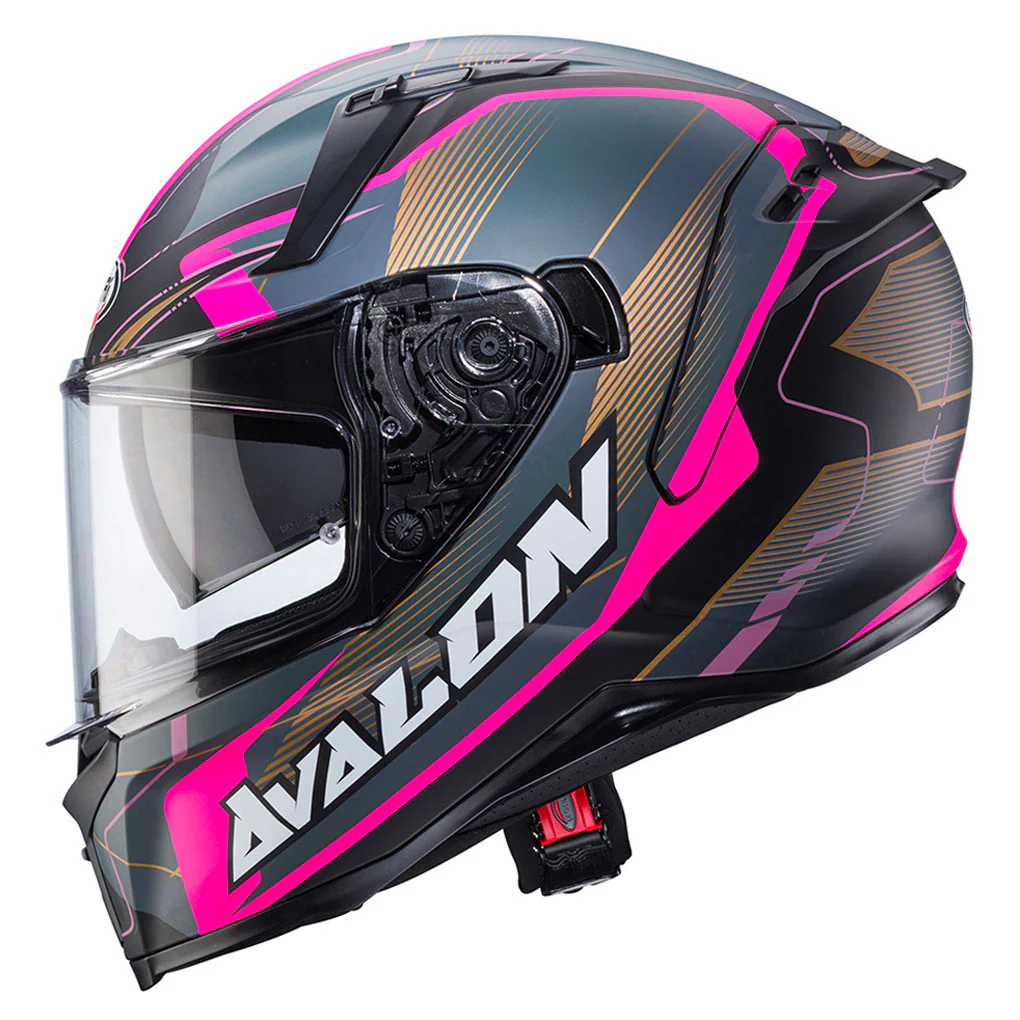 Caberg - Avalon X Optic Grey/Black/Pink Helmet - Image 2