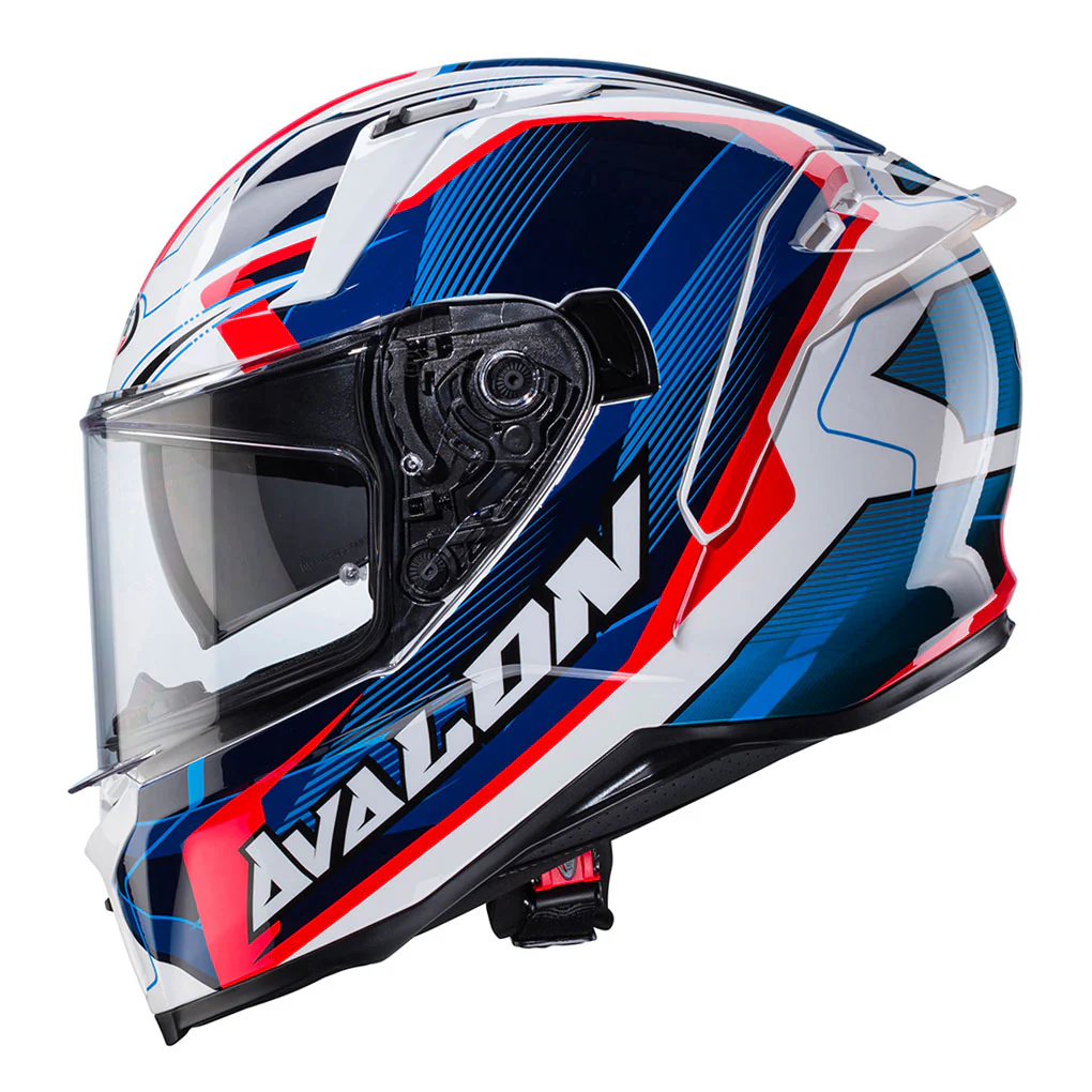Caberg - Avalon X Optic White/Blue/Red Helmet - Image 2