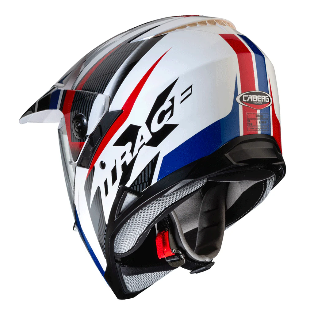 Caberg - Xtrace Adventure White/Red/Blue Helmet - Image 2