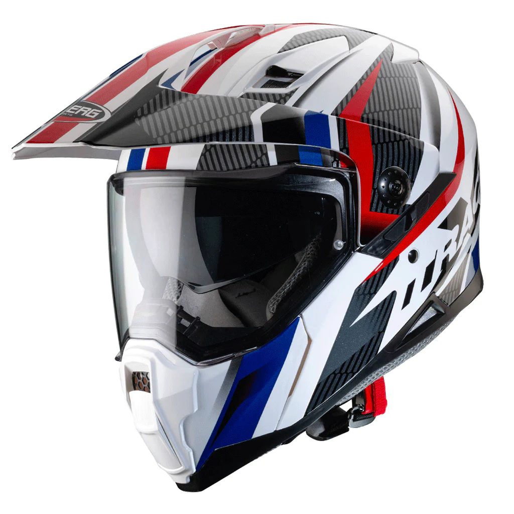 Caberg - Xtrace Adventure White/Red/Blue Helmet - Image 3