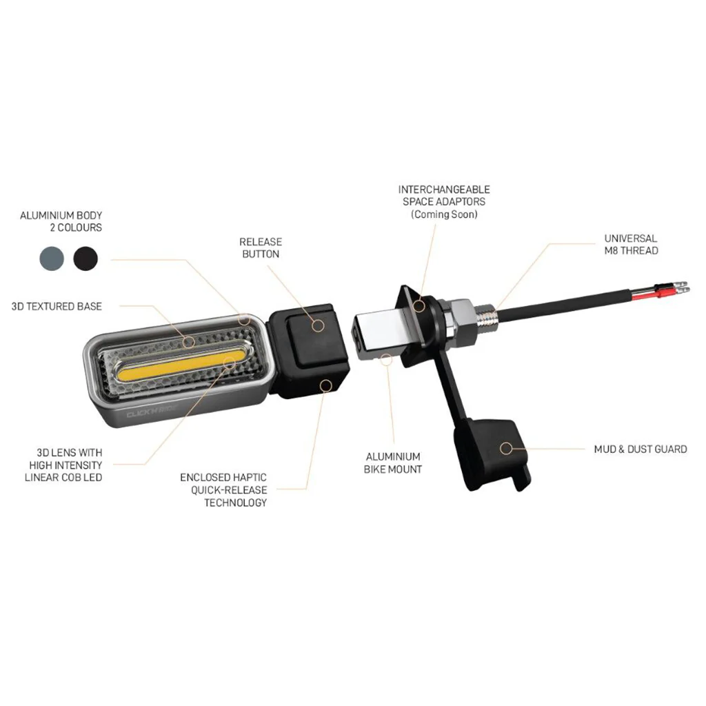 Click N Ride - Nova Series Metallic Gunmetal Indicators - Image 3