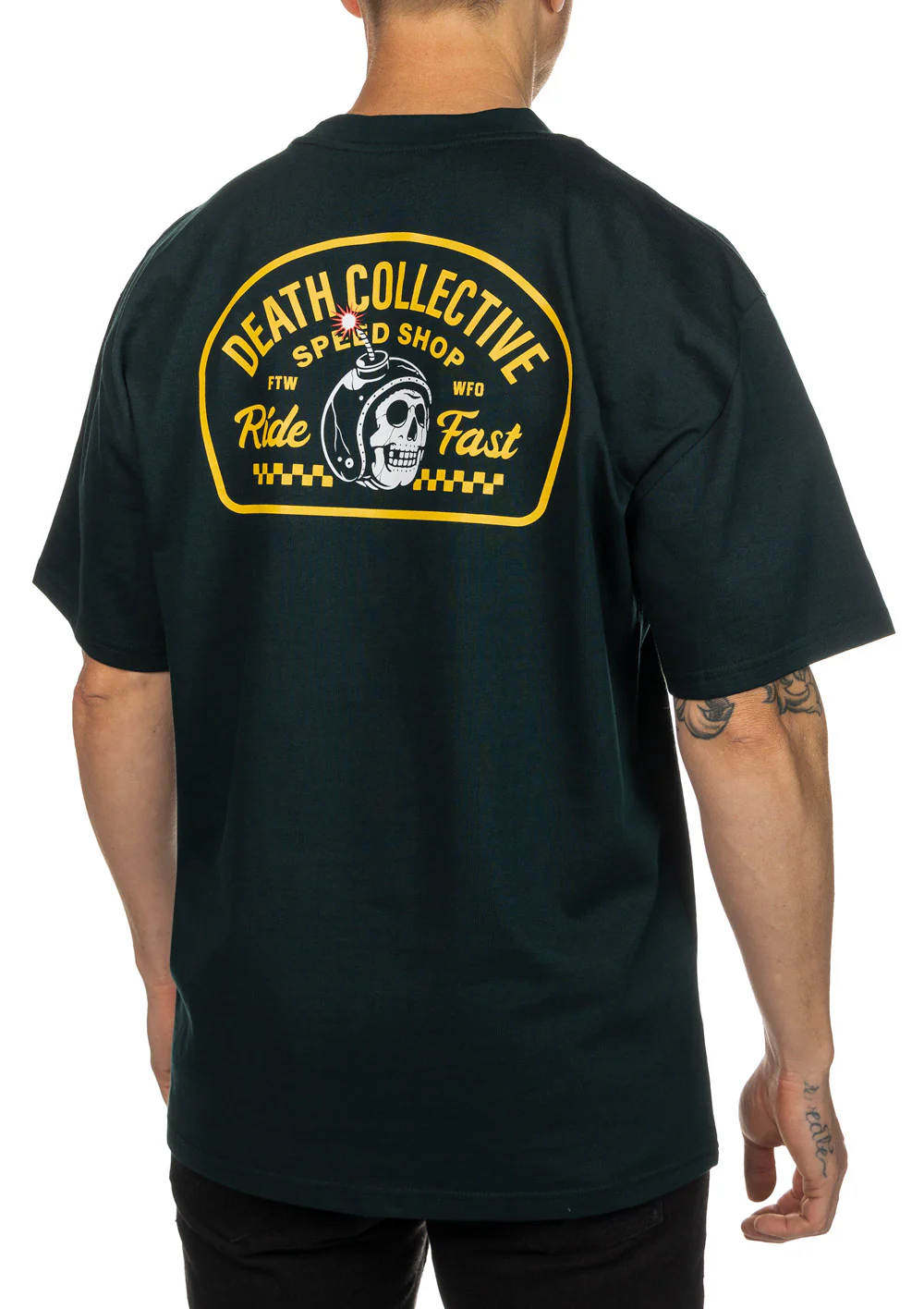 Death Collective - Green Heavyweight Shop Tee - Image 3