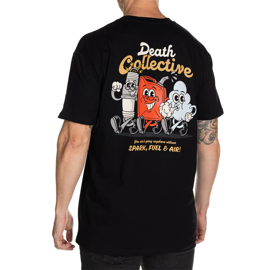 Death Collective - Spark Fuel Air Black Tee - Image 3