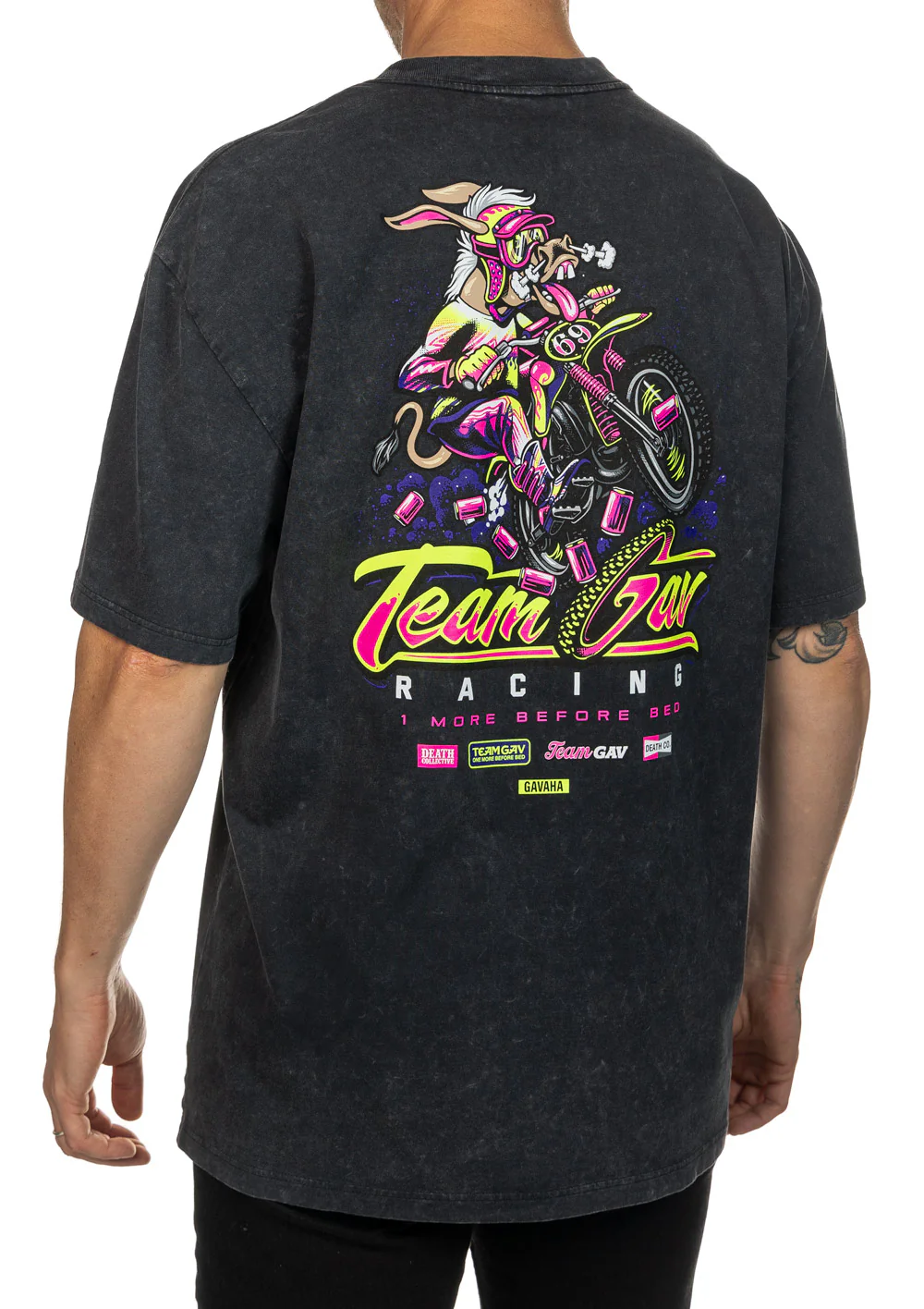 Death Collective - Team Gav Heavyweight Black Tee - Image 4