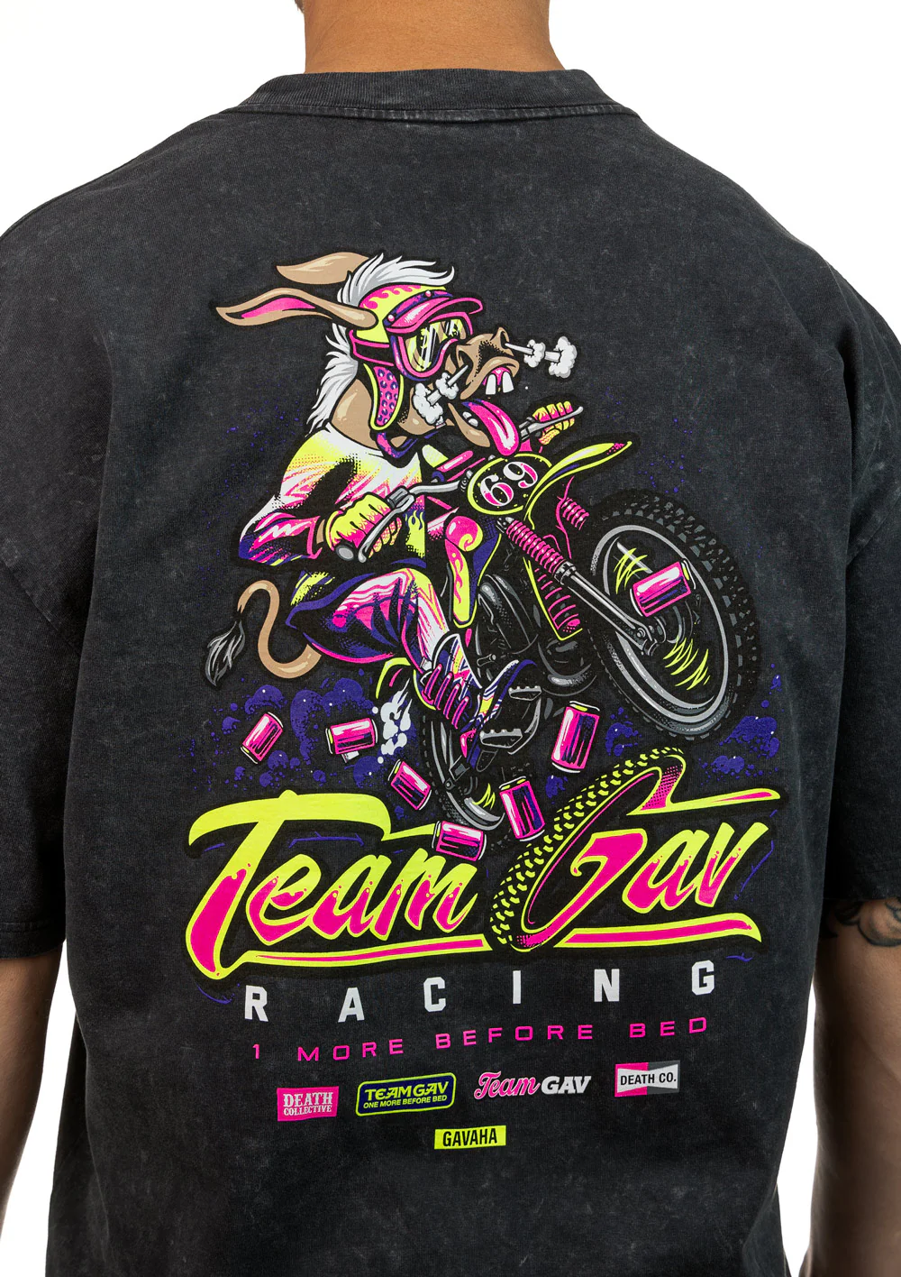 Death Collective - Team Gav Heavyweight Black Tee - Image 6