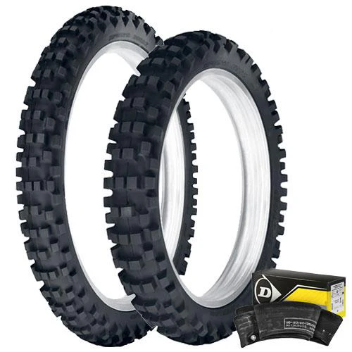 Dunlop - 952 Enduro Front & Rear Tyre & Tube Kit - 120/90-19