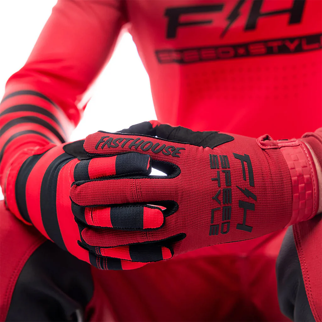 Fasthouse - 2026 Elrod Ether Red/Jester Red Gloves - Image 5
