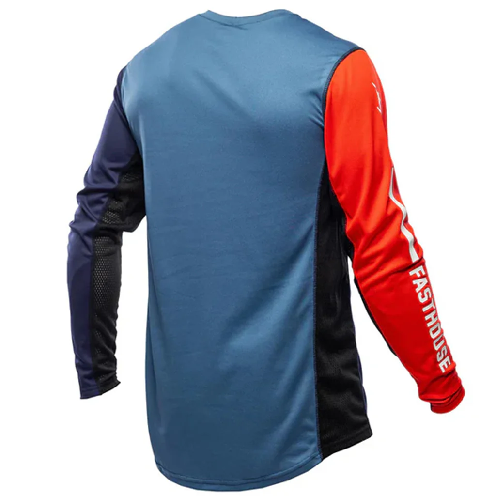 Fasthouse - 2026 Youth Grindhouse Hudson Blue/Red Jersey - Image 2