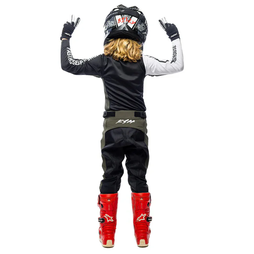 Fasthouse - 2026 Youth Grindhouse Hudson Blue/Red MX Combo - Image 3