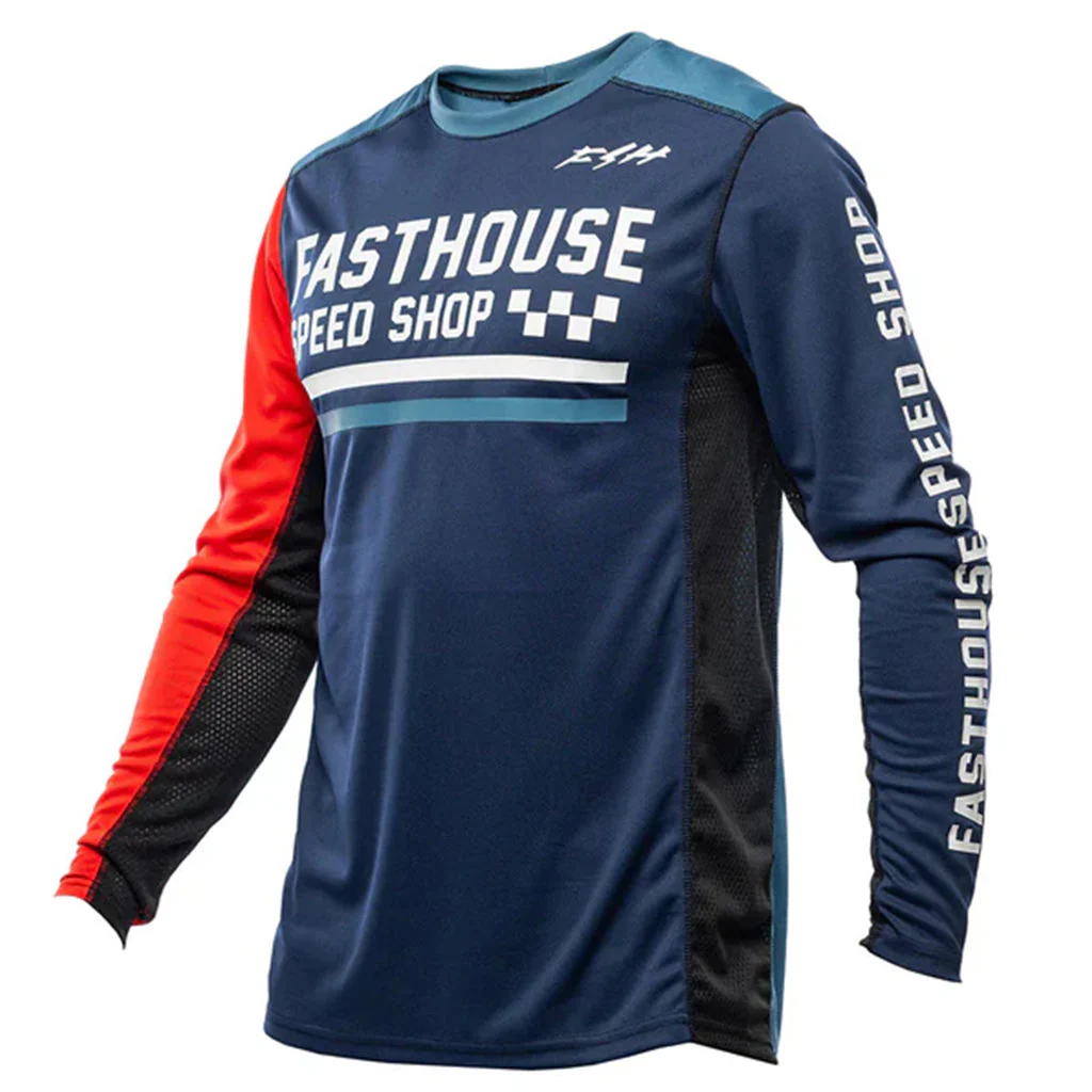 Fasthouse - 2026 Youth Grindhouse Hudson Blue/Red MX Combo - Image 4