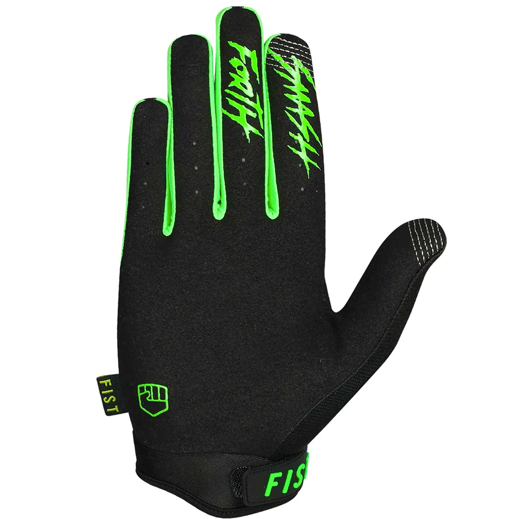 Fist - Strapped Black/Green Gloves - Image 2