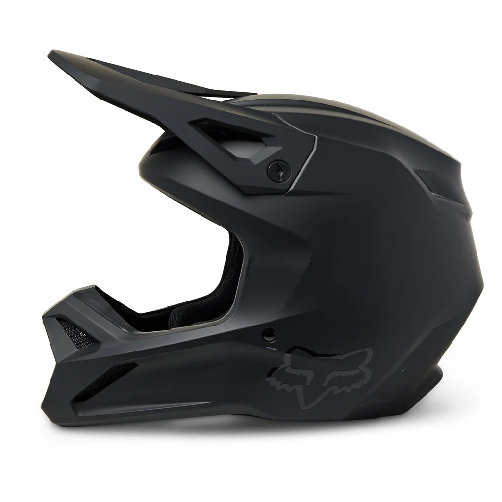 Fox - 2023 Youth V1 Matte Black Black Helmet - Image 2