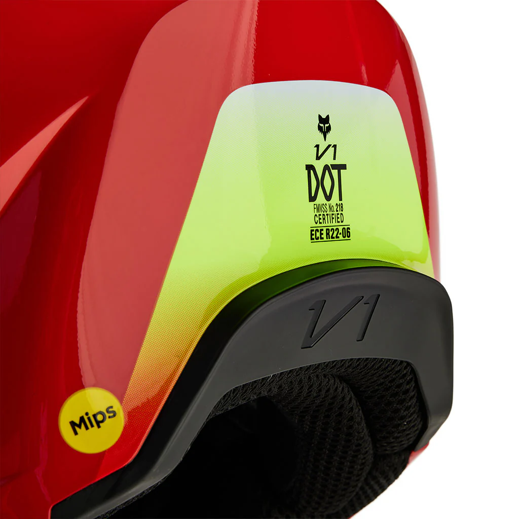 Fox - 2024 V1 Ballast Flo Red/Yellow Helmet - Image 9