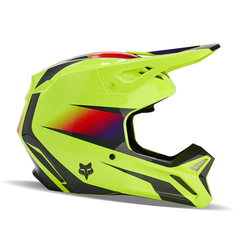 Fox - 2024 V1 Flora Yellow Helmet - Image 2