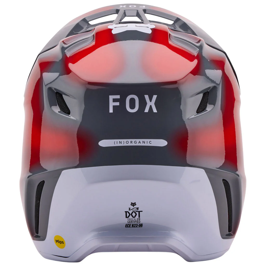 Fox - 2024 V3 Volatile Grey/Red Helmet - Image 4