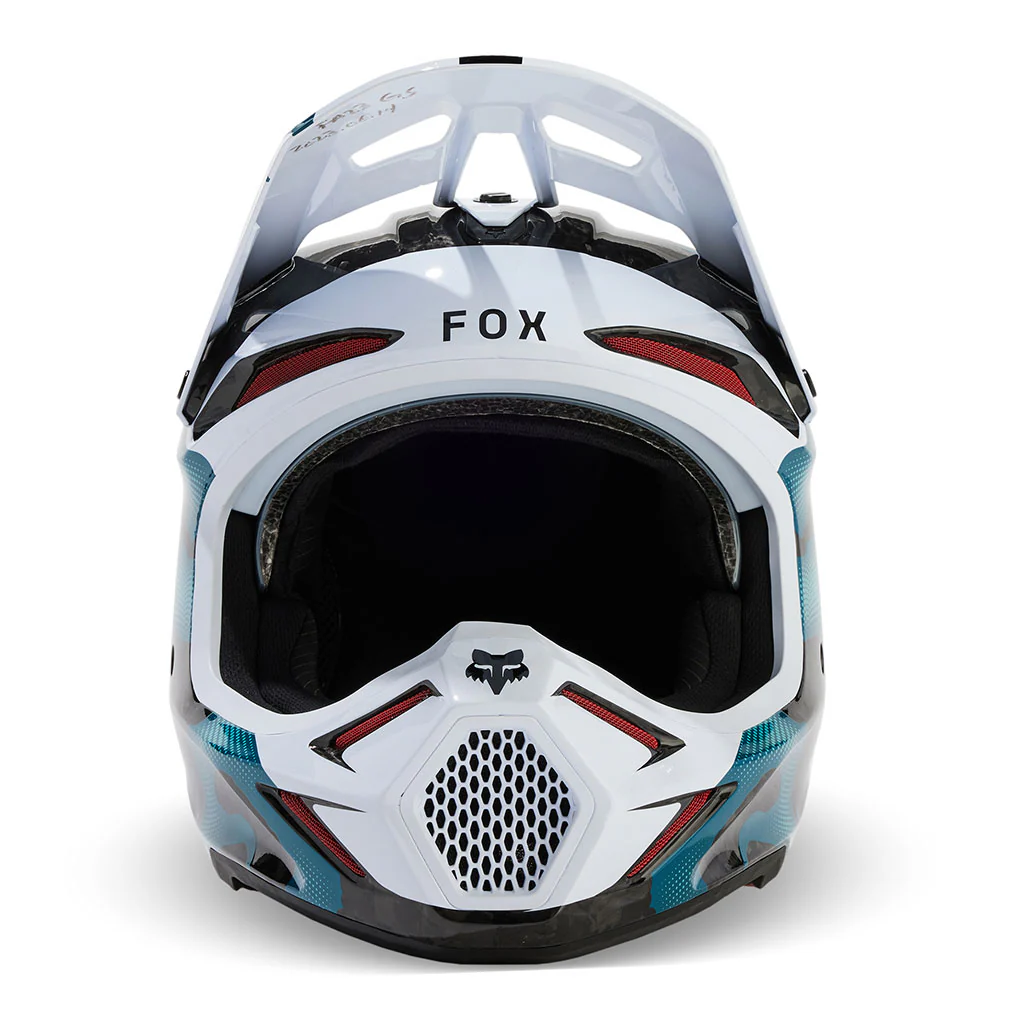 Fox - 2024 V3RS Withered Carbon/Blue Helmet - Image 3