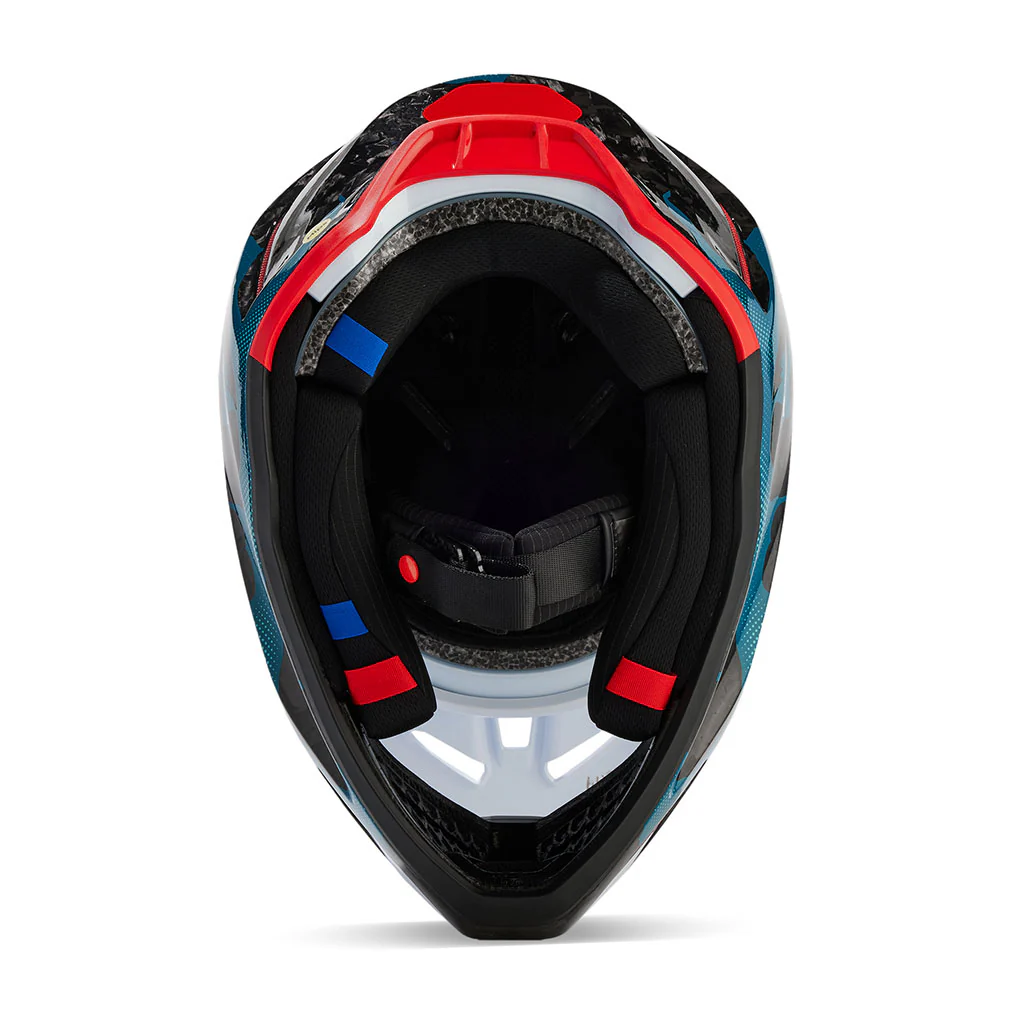 Fox - 2024 V3RS Withered Carbon/Blue Helmet - Image 6