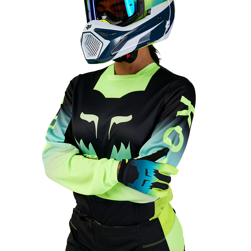 Fox - 2024 Womens 180 Flora Black/Yellow Jersey - Image 5