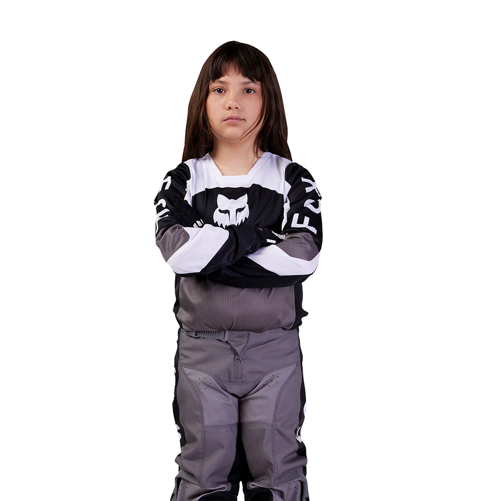 Fox - 2024 Youth 180 Nitro Black/Grey/White Jersey - Image 3