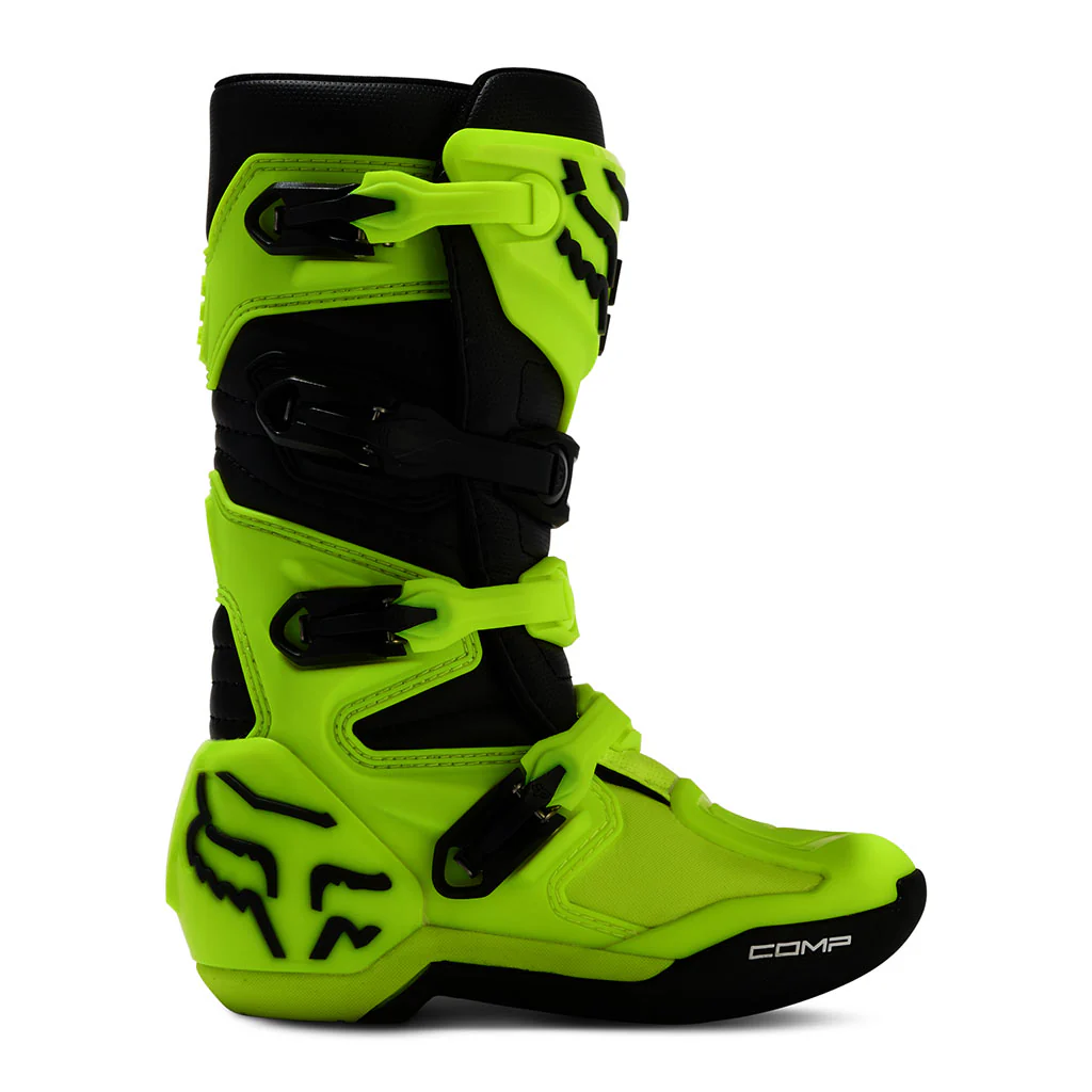 Fox - 2025 Youth Comp Flo Yellow MX Boots - Image 2
