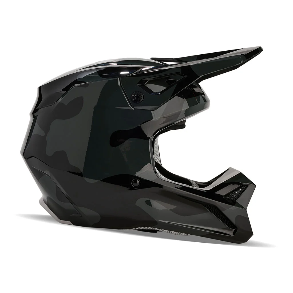 Fox - 2024 Youth V1 Black/Camo BNKR Helmet - Image 2