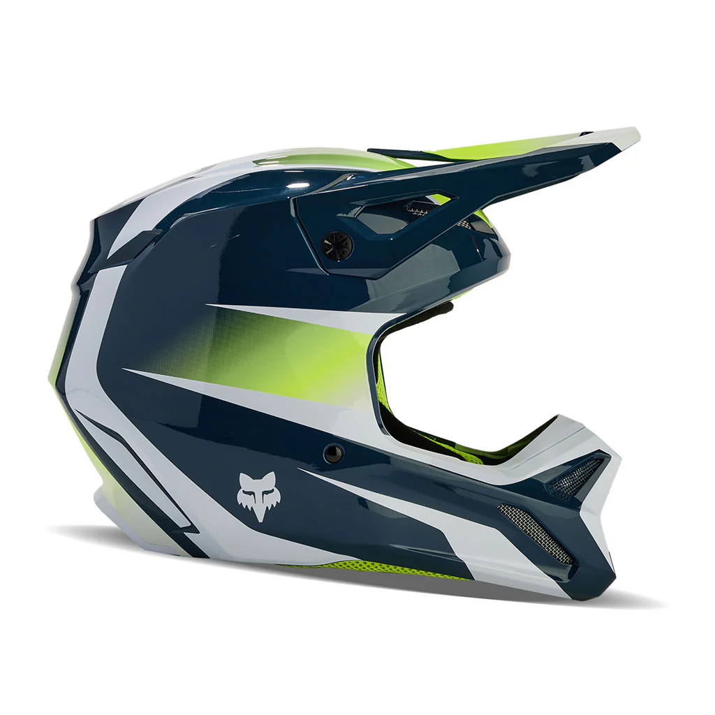 Fox - 2024 Youth V1 Flora Dark Indigo Helmet - Image 3