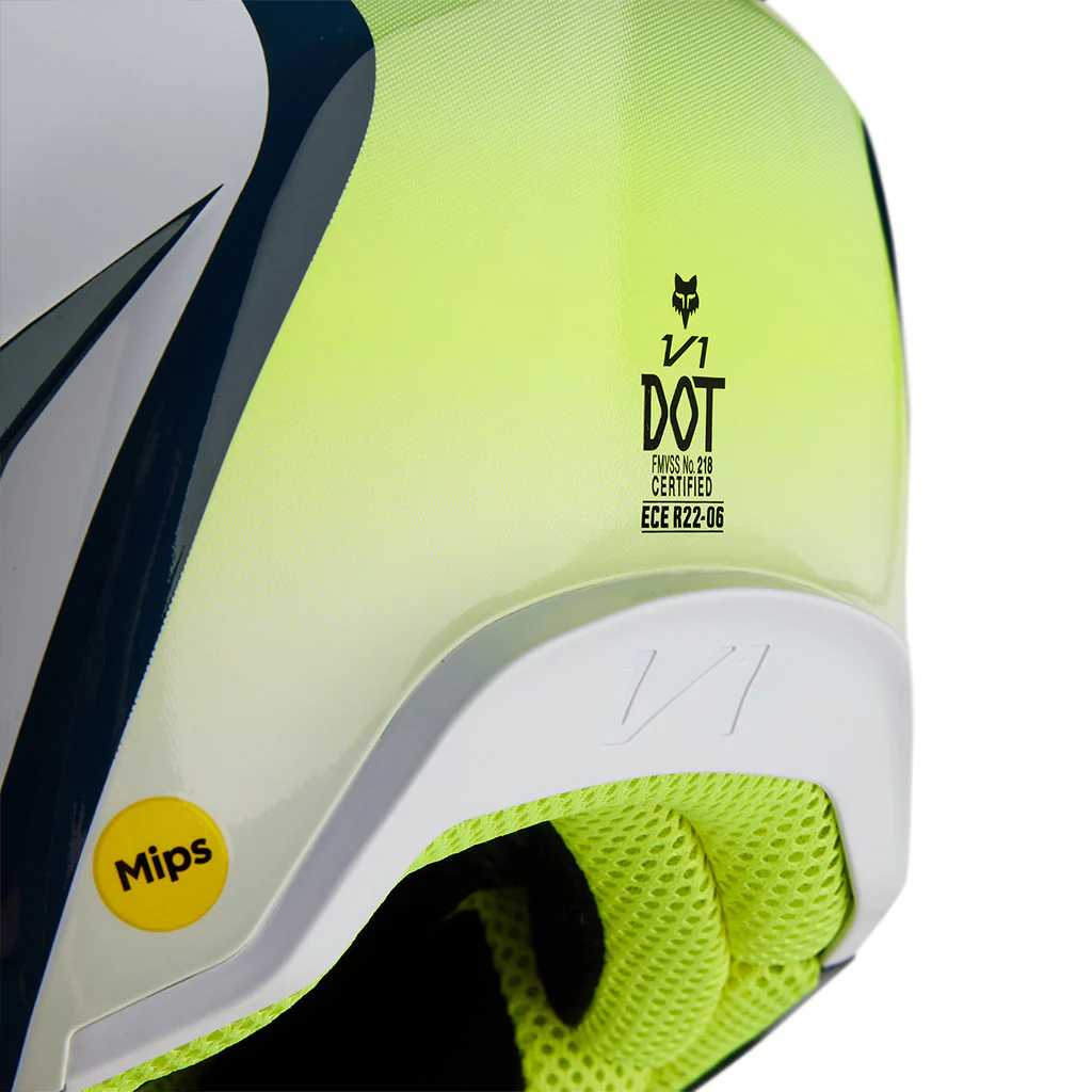 Fox - 2024 Youth V1 Flora Dark Indigo Helmet - Image 9