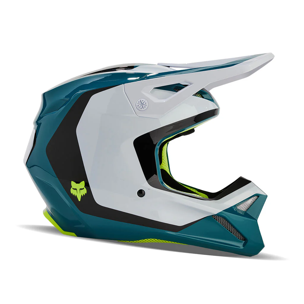 Fox - 2024 Youth V1 Nitro Maui Blue/White Helmet - Image 2