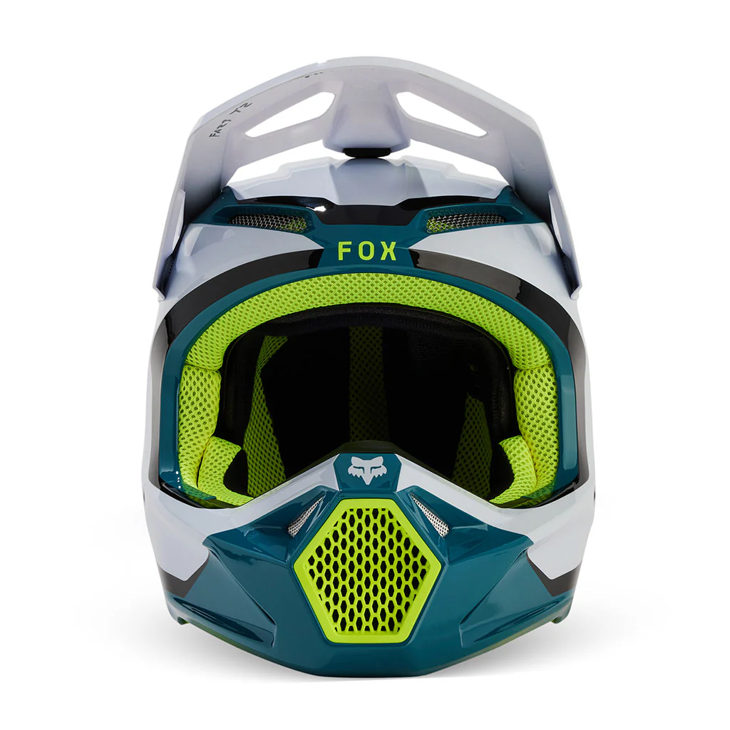 Fox - 2024 Youth V1 Nitro Maui Blue/White Helmet - Image 3