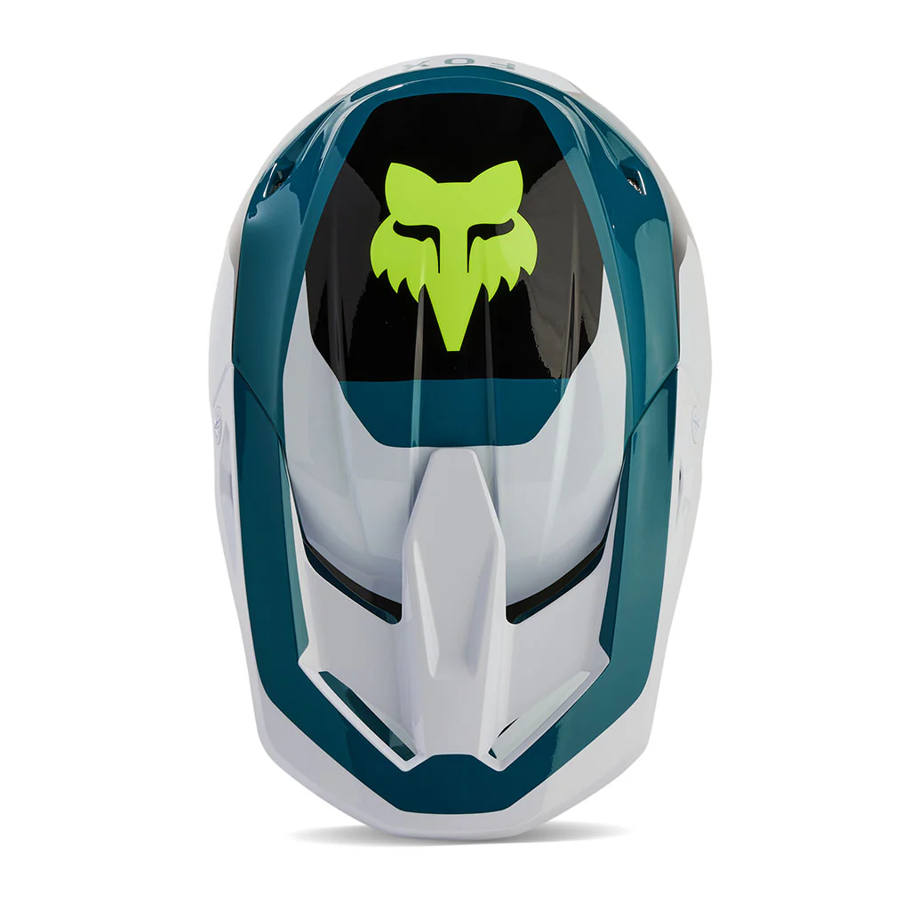 Fox - 2024 Youth V1 Nitro Maui Blue/White Helmet - Image 4