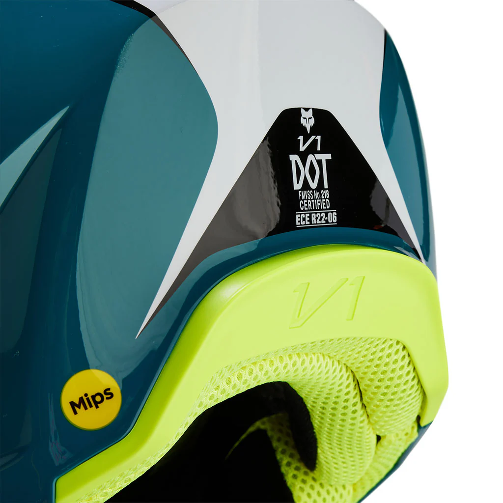 Fox - 2024 Youth V1 Nitro Maui Blue/White Helmet - Image 6