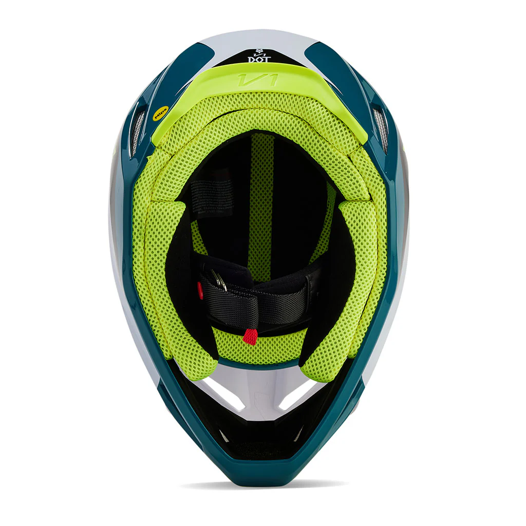 Fox - 2024 Youth V1 Nitro Maui Blue/White Helmet - Image 9